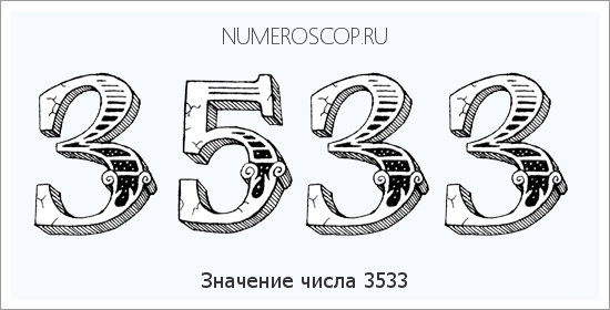 Расшифровка значения числа 3533 по цифрам в нумерологии