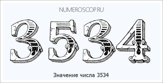 Расшифровка значения числа 3534 по цифрам в нумерологии