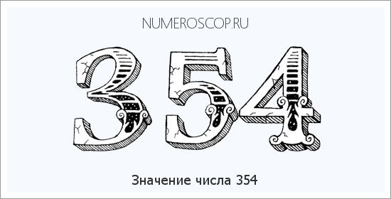 Расшифровка значения числа 354 по цифрам в нумерологии