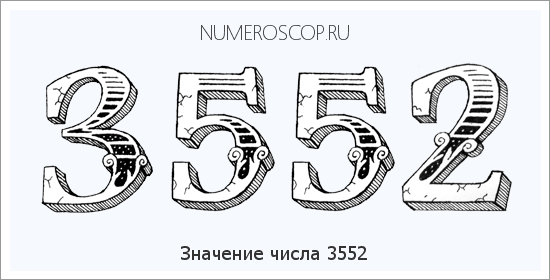 Расшифровка значения числа 3552 по цифрам в нумерологии
