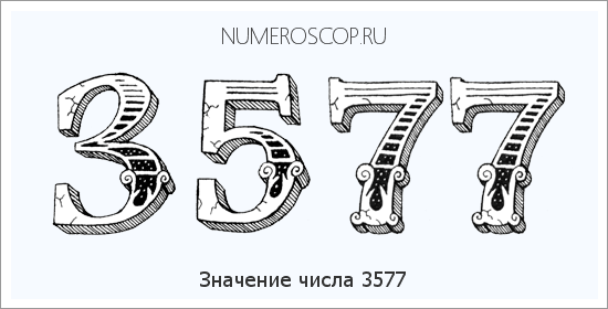 Расшифровка значения числа 3577 по цифрам в нумерологии