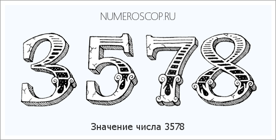 Расшифровка значения числа 3578 по цифрам в нумерологии