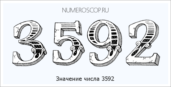Расшифровка значения числа 3592 по цифрам в нумерологии