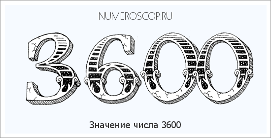 Расшифровка значения числа 3600 по цифрам в нумерологии