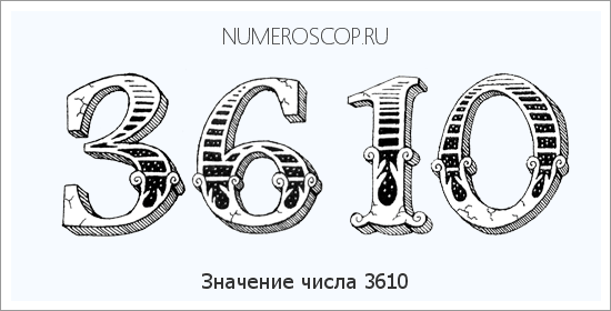 Расшифровка значения числа 3610 по цифрам в нумерологии