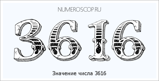 Расшифровка значения числа 3616 по цифрам в нумерологии