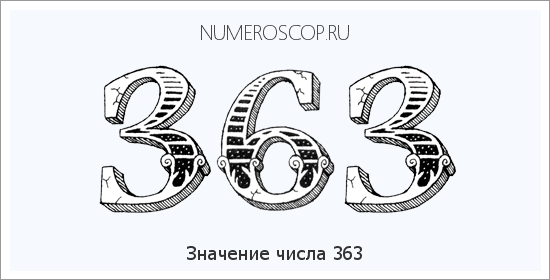 Расшифровка значения числа 363 по цифрам в нумерологии