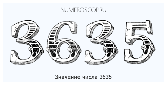Расшифровка значения числа 3635 по цифрам в нумерологии