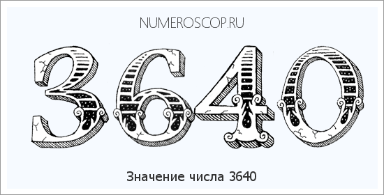 Расшифровка значения числа 3640 по цифрам в нумерологии