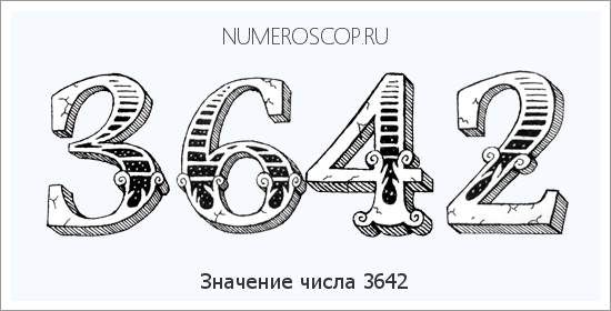 Расшифровка значения числа 3642 по цифрам в нумерологии