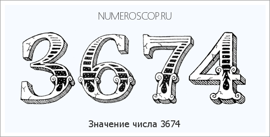 Расшифровка значения числа 3674 по цифрам в нумерологии