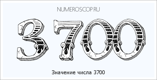 Расшифровка значения числа 3700 по цифрам в нумерологии