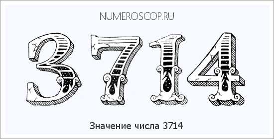 Расшифровка значения числа 3714 по цифрам в нумерологии