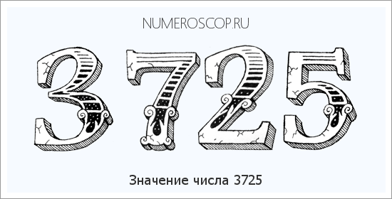 Расшифровка значения числа 3725 по цифрам в нумерологии