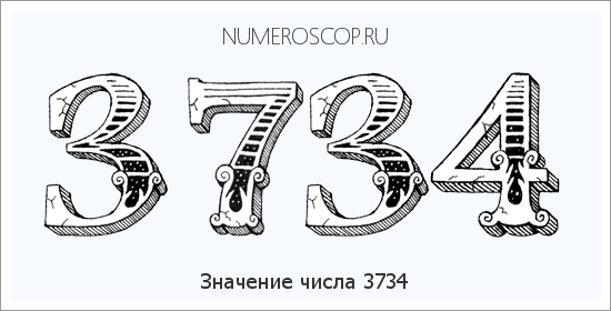 Расшифровка значения числа 3734 по цифрам в нумерологии