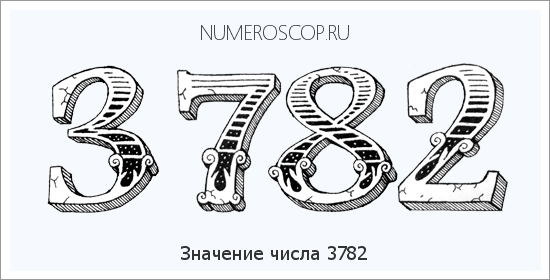 Расшифровка значения числа 3782 по цифрам в нумерологии