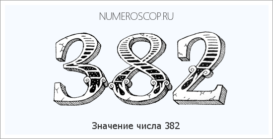 Расшифровка значения числа 382 по цифрам в нумерологии