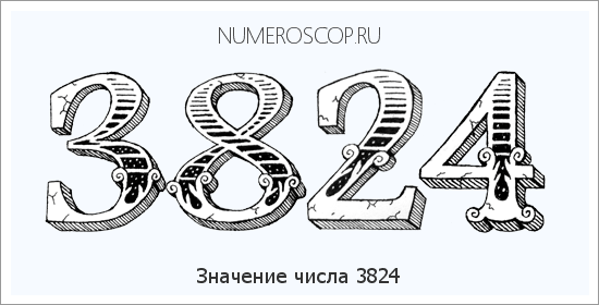 Расшифровка значения числа 3824 по цифрам в нумерологии