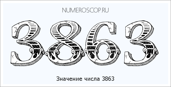 Расшифровка значения числа 3863 по цифрам в нумерологии