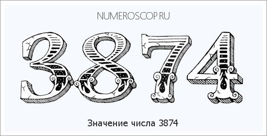 Расшифровка значения числа 3874 по цифрам в нумерологии