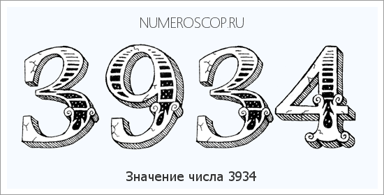 Расшифровка значения числа 3934 по цифрам в нумерологии