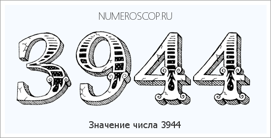 Расшифровка значения числа 3944 по цифрам в нумерологии