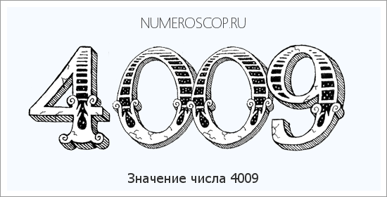 Расшифровка значения числа 4009 по цифрам в нумерологии