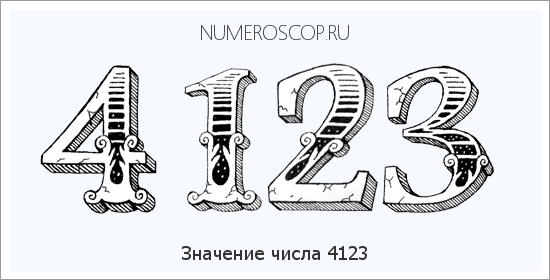 Расшифровка значения числа 4123 по цифрам в нумерологии