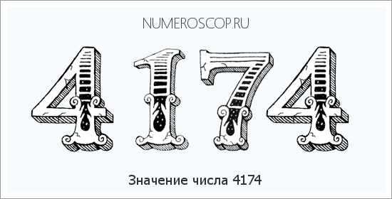 Расшифровка значения числа 4174 по цифрам в нумерологии
