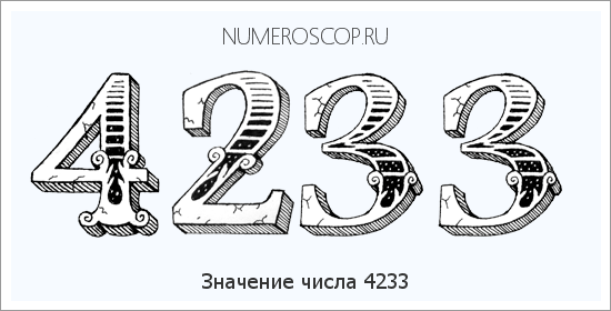 Расшифровка значения числа 4233 по цифрам в нумерологии