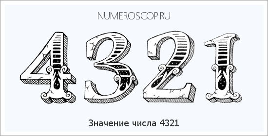 Расшифровка значения числа 4321 по цифрам в нумерологии