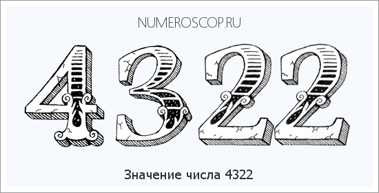 Расшифровка значения числа 4322 по цифрам в нумерологии
