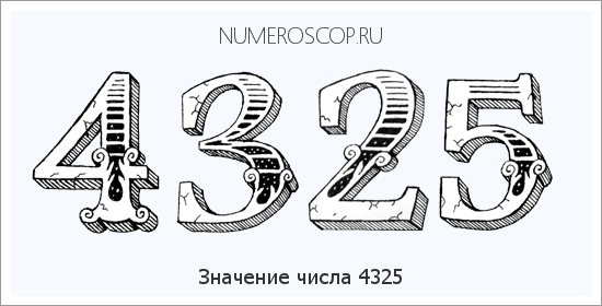 Расшифровка значения числа 4325 по цифрам в нумерологии