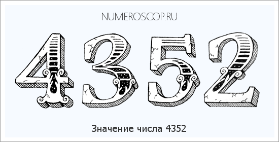 Расшифровка значения числа 4352 по цифрам в нумерологии