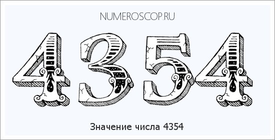 Расшифровка значения числа 4354 по цифрам в нумерологии