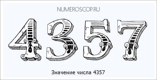 Расшифровка значения числа 4357 по цифрам в нумерологии