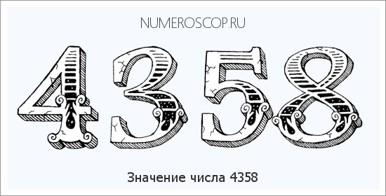 Расшифровка значения числа 4358 по цифрам в нумерологии