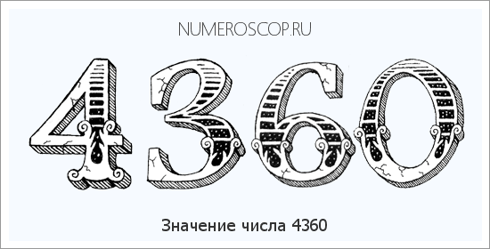 Расшифровка значения числа 4360 по цифрам в нумерологии
