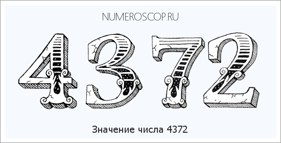 Расшифровка значения числа 4372 по цифрам в нумерологии