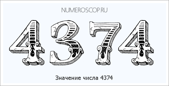 Расшифровка значения числа 4374 по цифрам в нумерологии