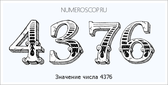 Расшифровка значения числа 4376 по цифрам в нумерологии