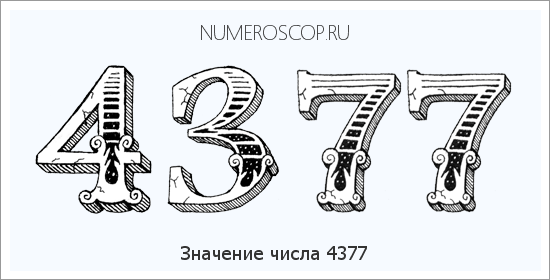 Расшифровка значения числа 4377 по цифрам в нумерологии