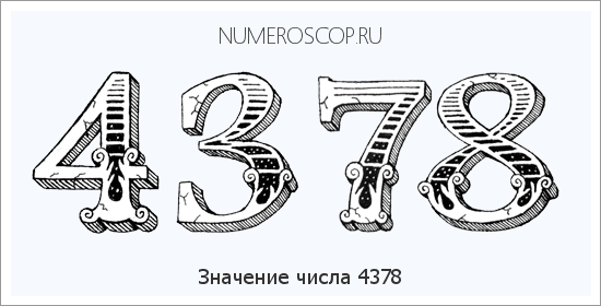 Расшифровка значения числа 4378 по цифрам в нумерологии