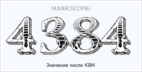 Расшифровка значения числа 4384 по цифрам в нумерологии