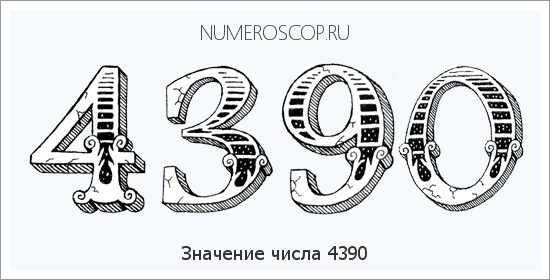 Расшифровка значения числа 4390 по цифрам в нумерологии