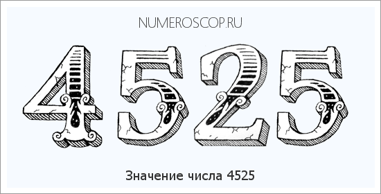 Расшифровка значения числа 4525 по цифрам в нумерологии