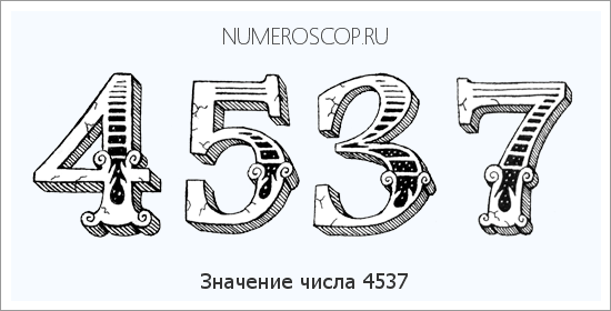 Расшифровка значения числа 4537 по цифрам в нумерологии