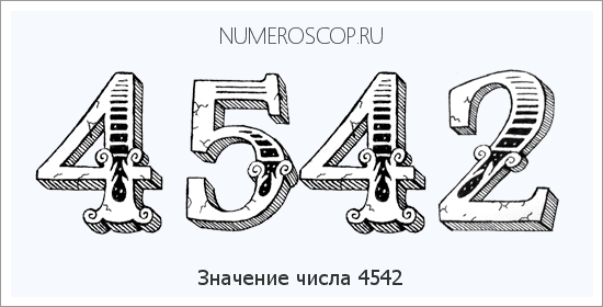 Расшифровка значения числа 4542 по цифрам в нумерологии