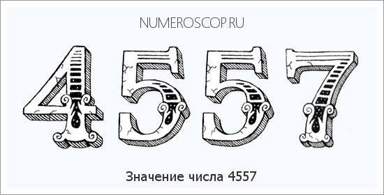 Расшифровка значения числа 4557 по цифрам в нумерологии