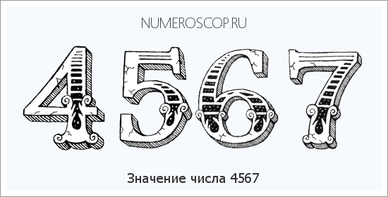 Расшифровка значения числа 4567 по цифрам в нумерологии
